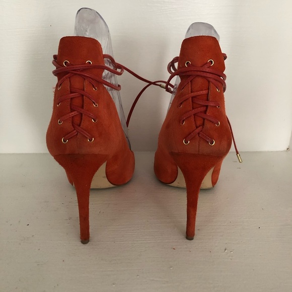 Nine West Amber Orange, real suede pumps, 8 1/2. - Picture 8 of 8